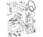 Kenmore 14815700 motor and attachment parts diagram