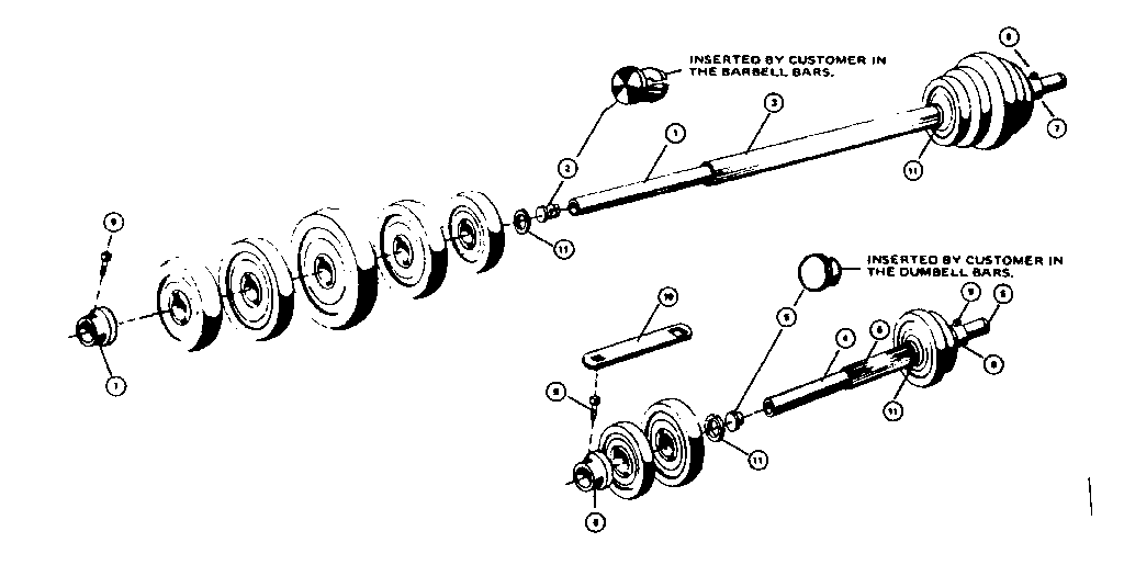Barbell and dumbell assembly