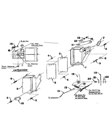 Carburetor and muffler assembly