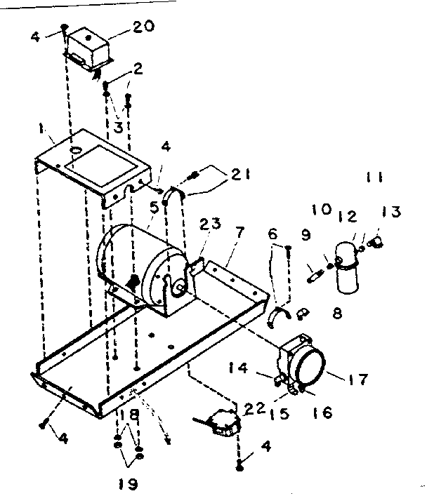 Motor and pump assembly