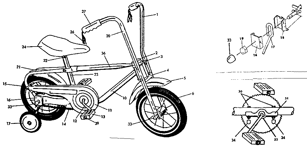 Crank assembly-chain adjustment