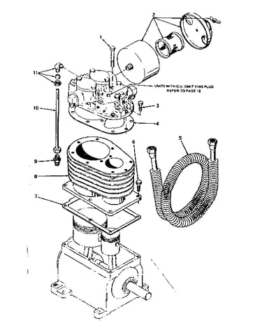 Inlet filter, silencer, cylinder & intercooler assy detail