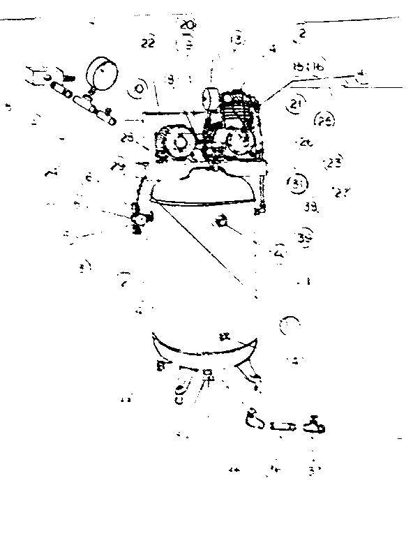 5 h.p. 2 stage 2 cylinder air compressors