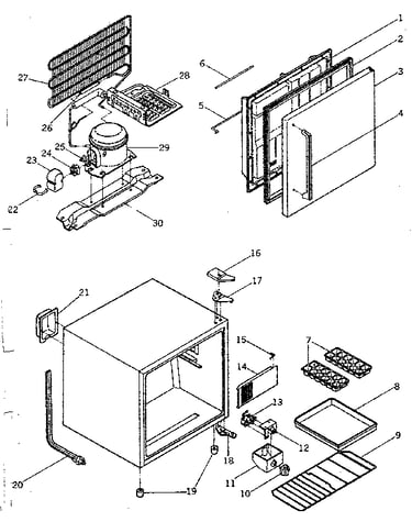 Refrigerator cabinet parts