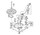 LXI 94034 record changer view parts above base plate diagram