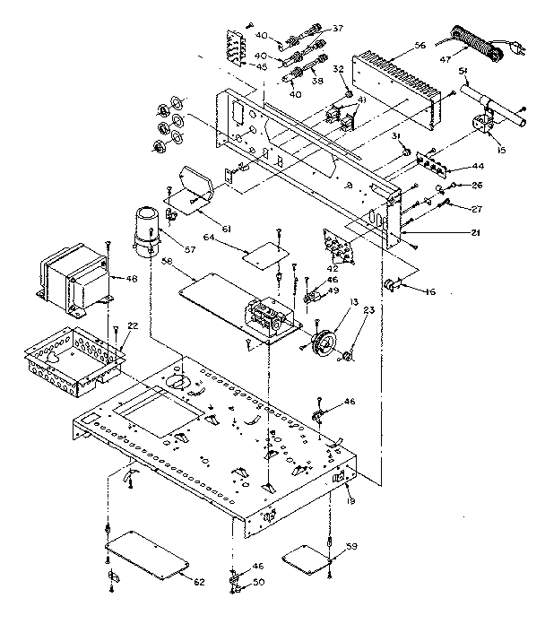 Chassis and rear mounted assemblies