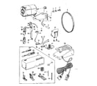 Kenmore 14813110 motor and attachment parts diagram