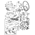 Kenmore 14815600 motor and attachment parts diagram