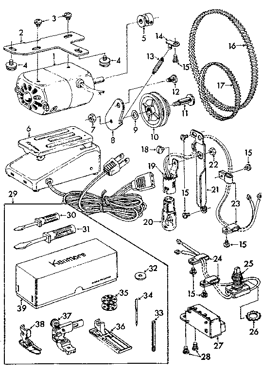 Electricals and accessory set