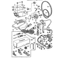 Kenmore 14819372 motor and attachment parts diagram