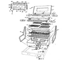 Kenmore 2582397970 grill and burner section diagram