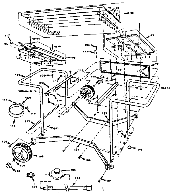 Kenmore outdoor gas grill cart