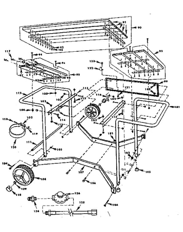 Kenmore outdoor gas grill cart