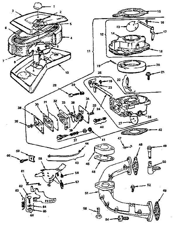 Air cleaner & carburetor