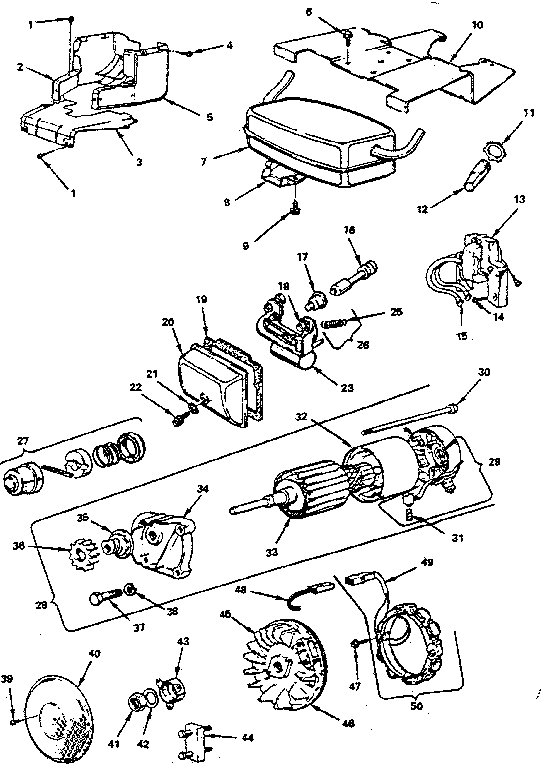Alternator & starter motor group