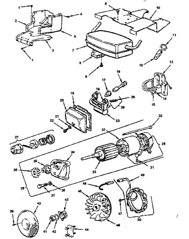 Alternator & starter motor group