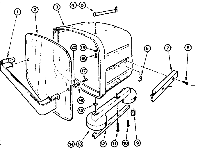 Door and leg assembly
