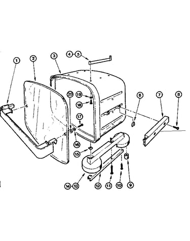 Door and leg assembly