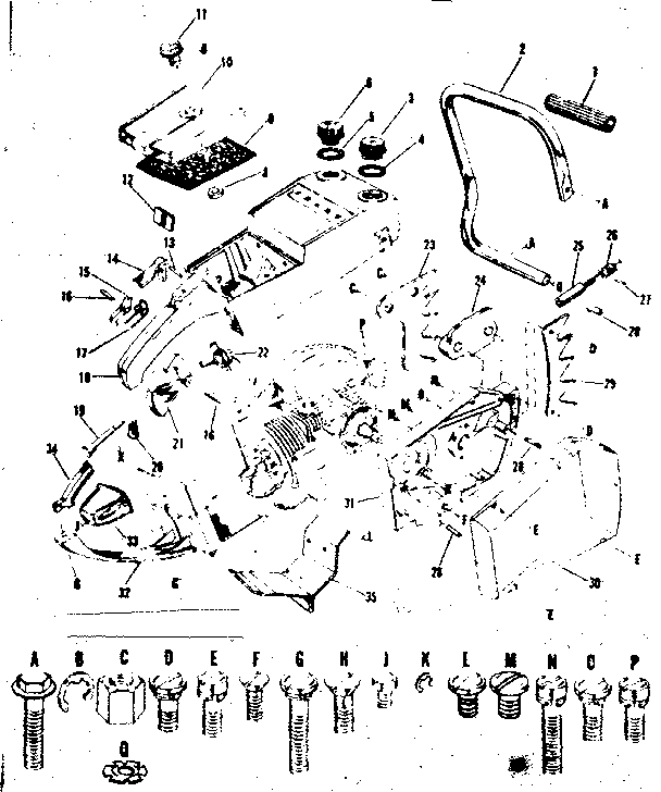 Handle and main frame