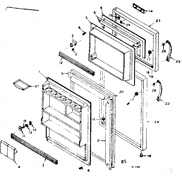 Refrigerator door parts