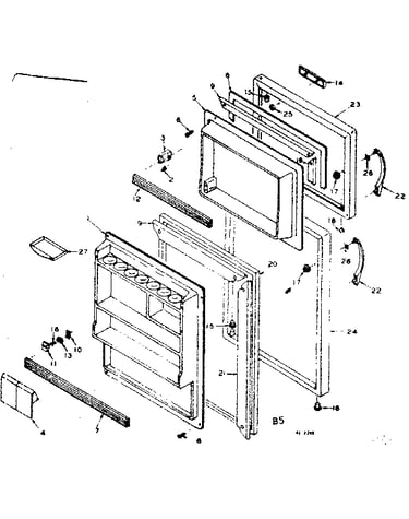 Refrigerator door parts