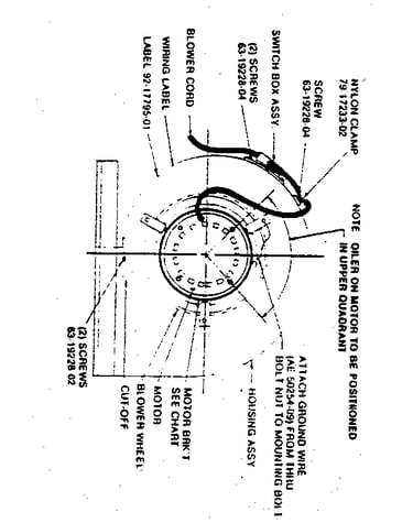 Complete blower assembly