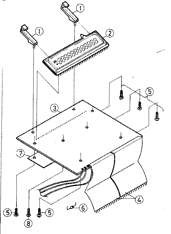 Display and key board pcb assembly