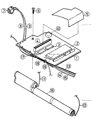 Main pcb and battery pack assembly