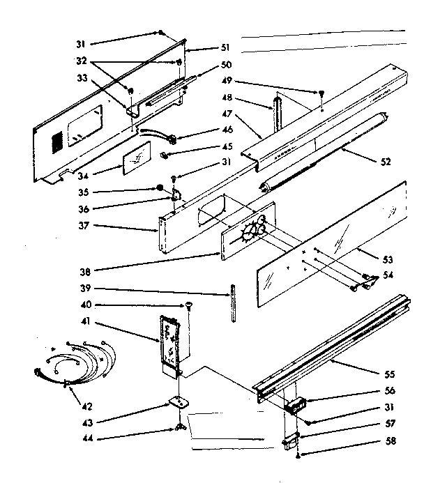 Backguard section