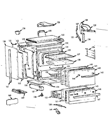 Lower oven body section