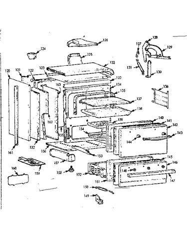 Lower oven body section
