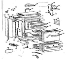 Kenmore 1037884414 lower oven body section diagram