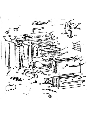 Lower oven body section