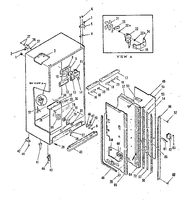 Refrigerator cabinet - air handling