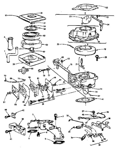 Air cleaner-carburetor group
