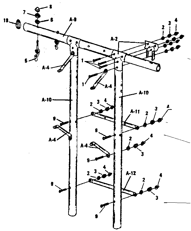 Front tower leg assembly