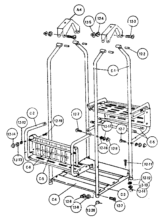 C - lawn swing hardware assembly #95607