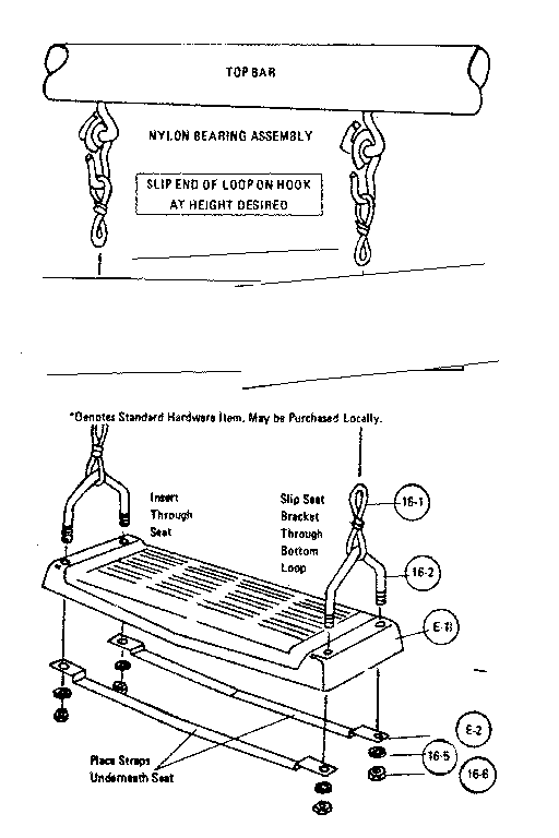 E-swing hardware assembly #97206