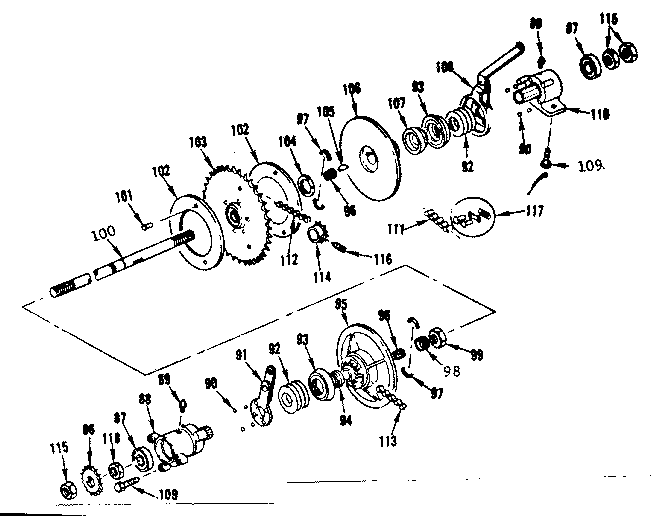Left hand clutch assembly