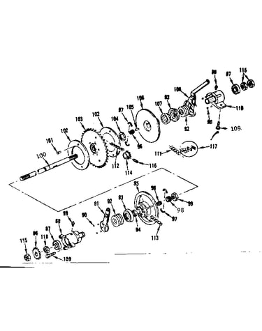 Left hand clutch assembly