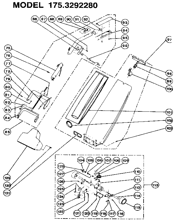 HANDLE AND BAG HOUSING