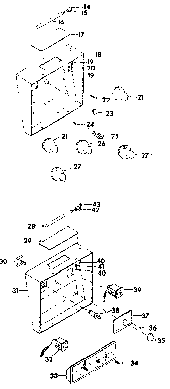 Upper and lower control panel