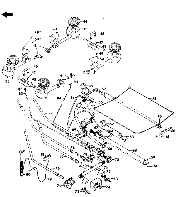 Burner and controls assembly