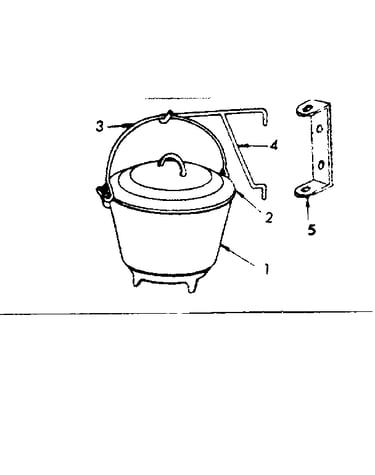 Boston bean pot with crane hook
