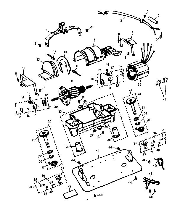 Internal machine parts