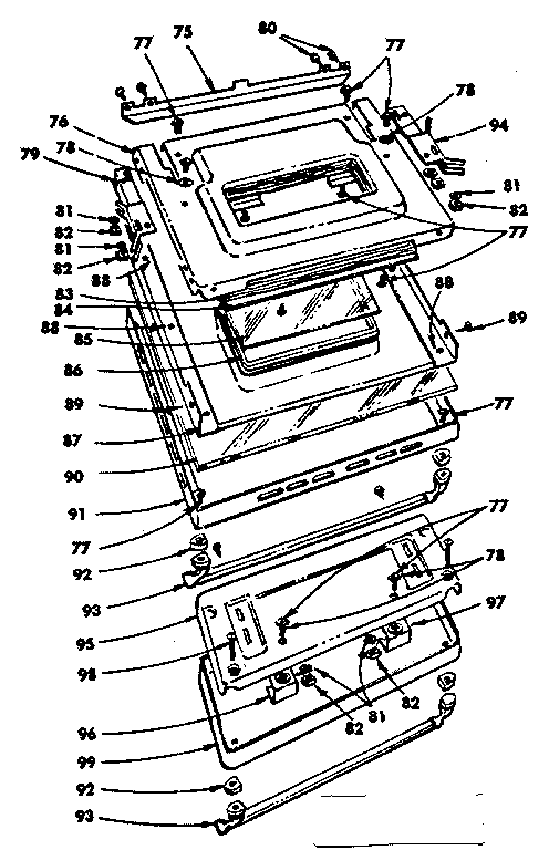 Oven door parts