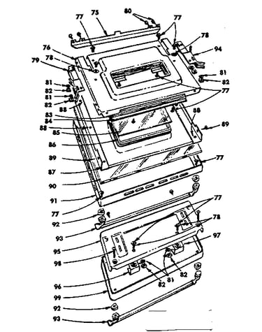 Oven door parts