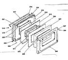 Kenmore 1553567303 oven door parts diagram