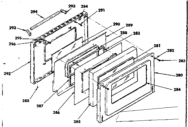 Oven door - model no. 3567500