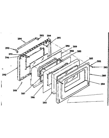 Oven door - model no. 3567500